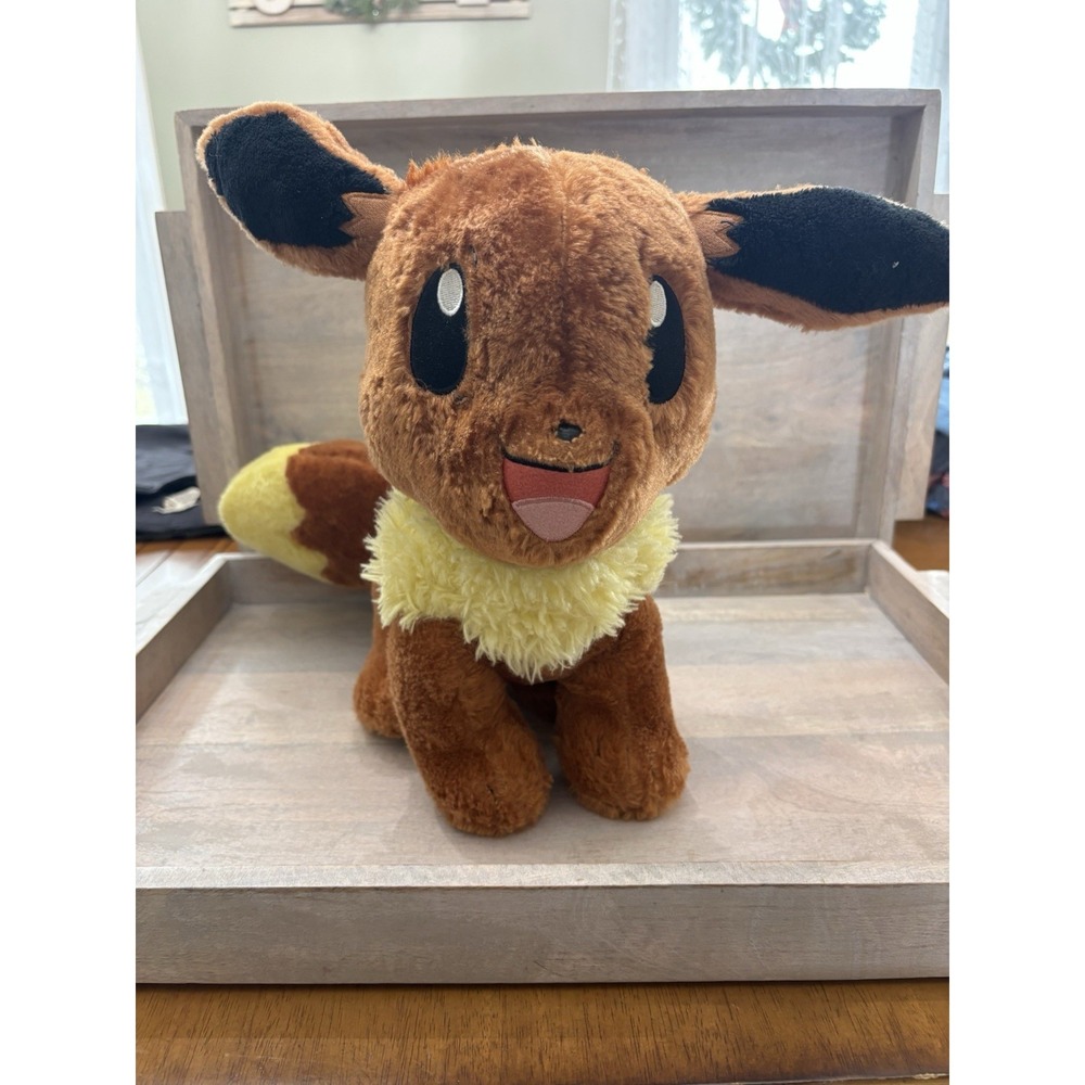 Build A Bear Pokemon Eevee Brown Yellow Stuffed Animal Plush Toy‎ 16" No Sound